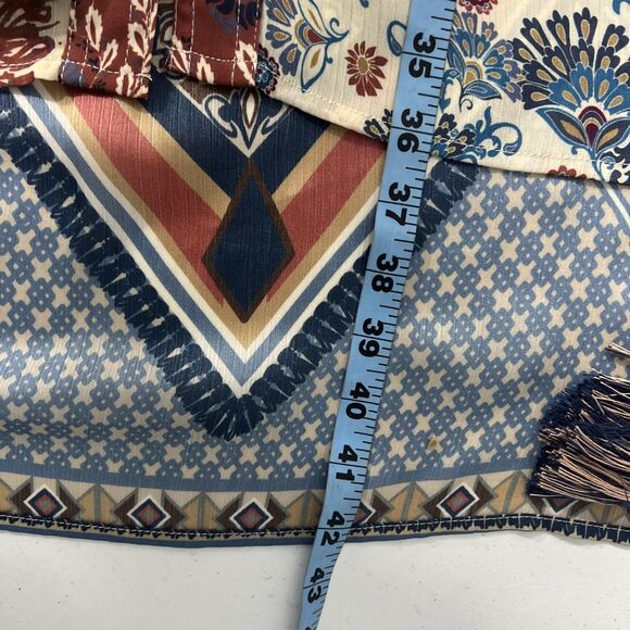 Vincente‎ Blouse Womens M Multi Paisley Beachy Resort Wear Boho Tunic - Picture 10 of 10